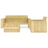 3 pcs conjunto lounge de jardim madeira de pinho impregnada - Image 2