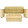 2 pcs conjunto lounge de jardim madeira de pinho impregnada - Image 2