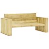 2 pcs conjunto lounge de jardim madeira de pinho impregnada - Image 3
