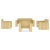 5 pcs conjunto móveis jardim madeira de pinho impregnada - Image 2