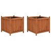 Vasos/floreiras 2 pcs 50x50x50 cm madeira de abeto