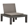Cadeiras de jardim com almofadões 2 pcs plástico antracite - Image 2