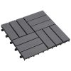 Ladrilhos de terraço 30 pcs 30x30 cm acácia maciça cinzento - Image 2