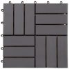 Ladrilhos de terraço 30 pcs 30x30 cm acácia maciça cinzento - Image 3