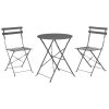 ProGarden Conjunto de bistrô 3 pcs antracite-escuro mate - Image 2