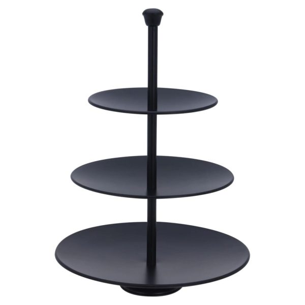 Excellent Houseware Bandeja de servir 3 níveis 36,5 cm preto mate - Image 2
