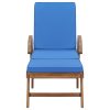Espreguiçadeiras c/ almofadões 2 pcs madeira teca maciça azul - Image 3