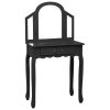 Toucador c/ banco 65x36x128 cm MDF e madeira de paulownia preto - Image 2