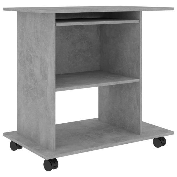 Secretária computador 80x50x75cm contraplacado cinzento cimento - Image 2