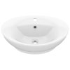 Lavatório luxuoso oval 58,5x39 cm cerâmica branco mate - Image 2