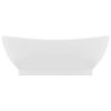 Lavatório luxuoso oval 58,5x39 cm cerâmica branco mate - Image 3