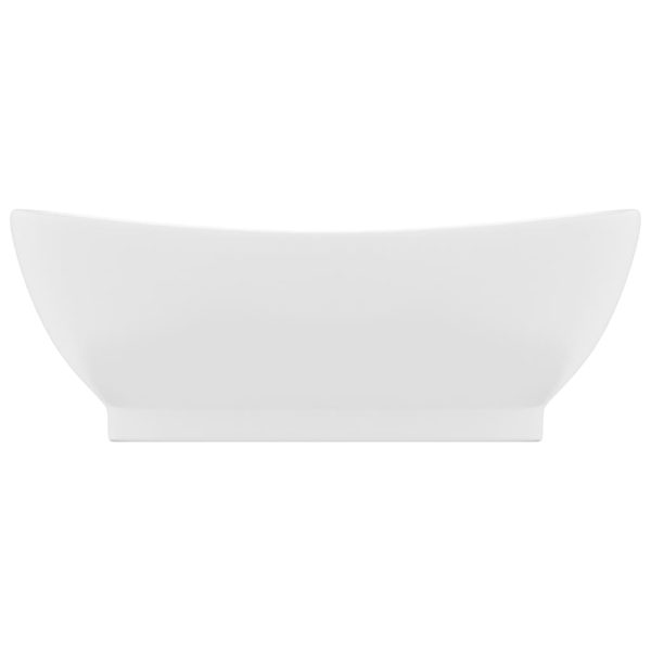 Lavatório luxuoso oval 58,5x39 cm cerâmica branco mate - Image 3