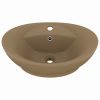 Lavatório luxuoso oval 58,5x39 cm cerâmica creme mate - Image 2