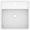 Lavatório luxuoso quadrado 41x41 cm cerâmica branco mate - Image 3