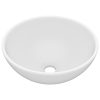 Lavatório WC luxuoso redondo 32,5x14cm cerâmica branco mate - Image 2