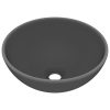 Lavatório WC luxuoso redondo 32,5x14cm cerâmica cinzento mate - Image 2