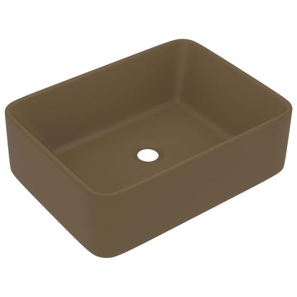 Lavatório luxuoso 41x30x12 cm cerâmica creme mate - Image 2