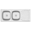 Lava-louça cozinha + cuba dupla aço inox prateado - Image 2