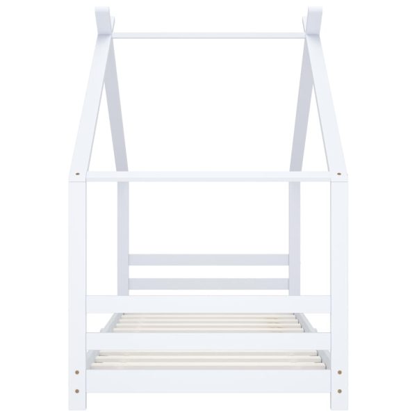 Estrutura de cama para crianças 90x200 cm pinho maciço branco - Image 3