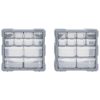 Caixas organizadoras com 12 gavetas 2 pcs 26,5x16x26 cm - Image 2