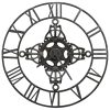 Relógio de parede 78 cm metal prateado - Image 3
