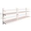 Prateleiras de parede suspensas 2 pcs 200x30 cm aço inoxidável - Image 3