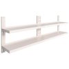Prateleiras de parede suspensas 2 pcs 240x30 cm aço inoxidável - Image 2