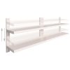 Prateleiras de parede suspensas 2 pcs 240x30 cm aço inoxidável - Image 3