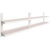 Prateleiras de parede suspensas 2 pcs 300x30 cm aço inoxidável - Image 2