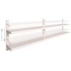 Prateleiras de parede suspensas 2 pcs 300x30 cm aço inoxidável - Image 3