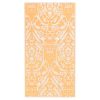 Tapete de exterior 80x150 cm PP laranja e branco - Image 2