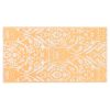 Tapete de exterior 80x150 cm PP laranja e branco - Image 3