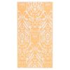 Tapete de exterior 120x180 cm PP laranja e branco - Image 2
