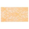Tapete de exterior 120x180 cm PP laranja e branco - Image 3