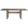 Mesa de jantar jardim 200x100x74 cm vidro e vime PE castanho - Image 2