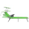 Espreguiçadeira com toldo aço verde - Image 3