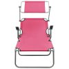 Espreguiçadeira com toldo aço rosa - Image 2