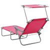 Espreguiçadeira com toldo aço rosa - Image 3