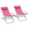 Cadeiras de baloiço 2 pcs aço rosa