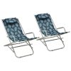 Cadeiras de baloiço 2 pcs aço estampagem de folhas