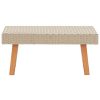 Mesa de centro para jardim vime PE bege - Image 2