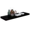 Prateleiras de parede suspensas 4 pcs 80x23,5x3,8cm MDF preto - Image 3