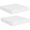 Prateleiras de parede suspensas 2 pcs 23x23,5x3,8cm MDF branco - Image 2