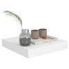Prateleiras de parede suspensas 2 pcs 23x23,5x3,8cm MDF branco - Image 3