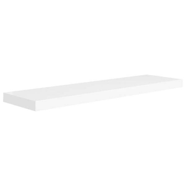 Prateleira de parede suspensa 90x23,5x3,8 cm MDF branco - Image 2