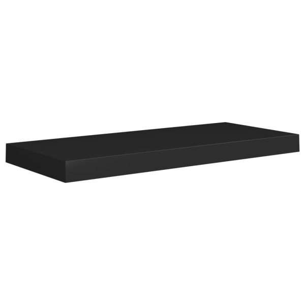 Prateleiras de parede suspensas 2 pcs 60x23,5x3,8 cm MDF preto - Image 3