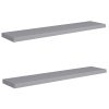 Prateleiras de parede suspensas 2 pcs 120x23,5x3,8cm MDF cinza - Image 2