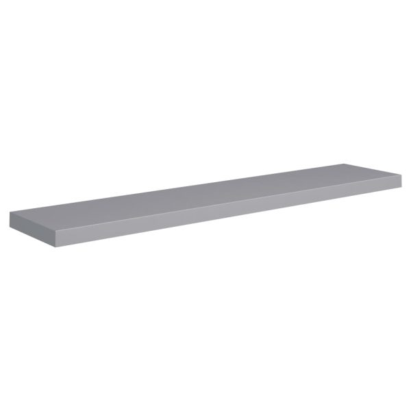 Prateleiras de parede suspensas 2 pcs 120x23,5x3,8cm MDF cinza - Image 3