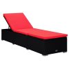 Espreguiçadeira com almofadão e mesa de centro vime PE vermelho - Image 3