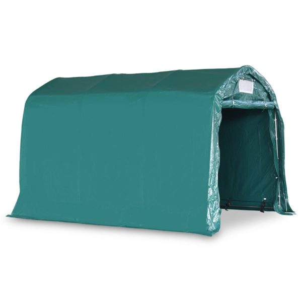 Tenda de garagem em PVC 2,4x3,6 m verde - Image 3